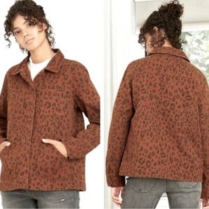 Chore Coat with animal print, Size M